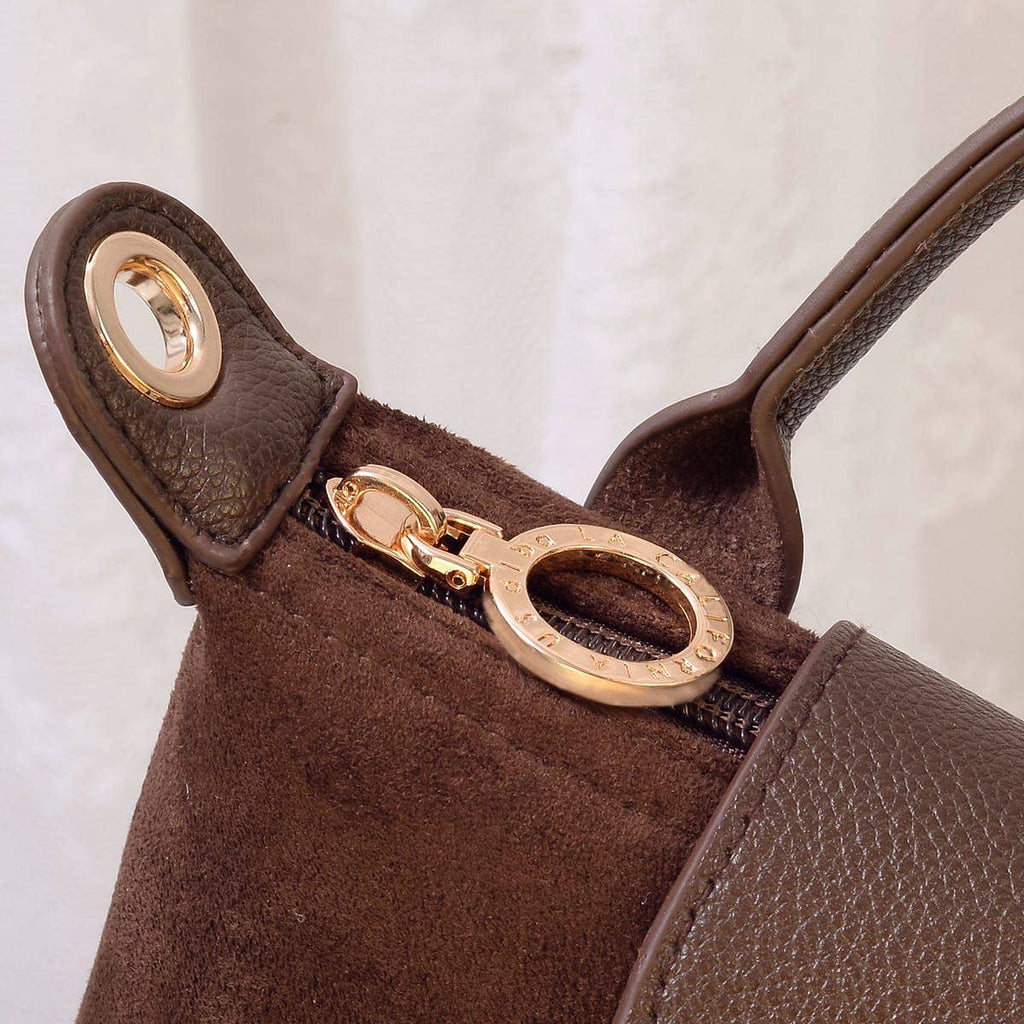 SD781 Penny Suede Mini Crossbody Bag: Burgudy