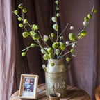 Artificial Fig Fruit Stem 30" Tall Silk Branch: Green / One Stem