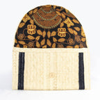 Straw Clutch - Ivory with Black Trim