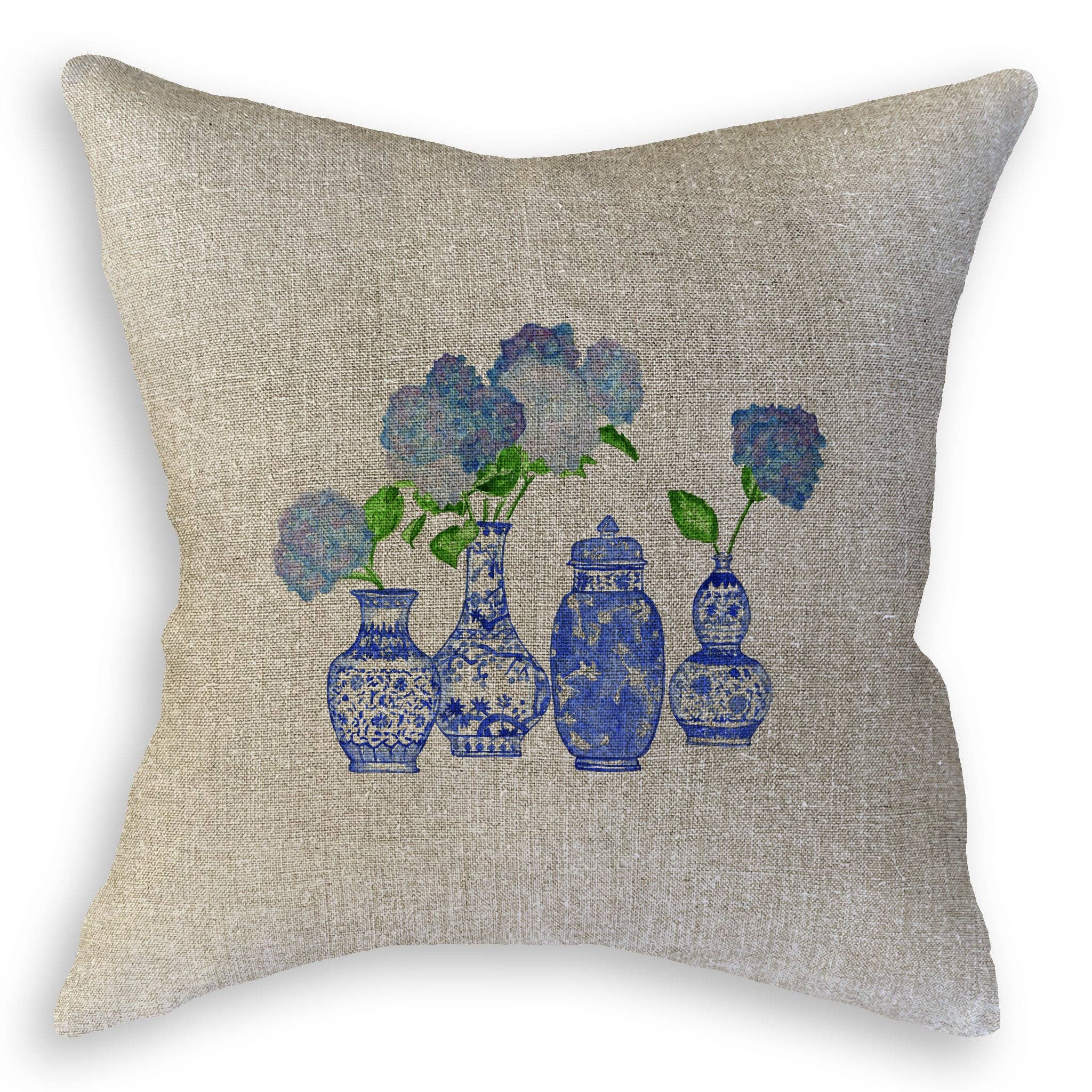 Hydrangea Vase Grouping: Dishtowel