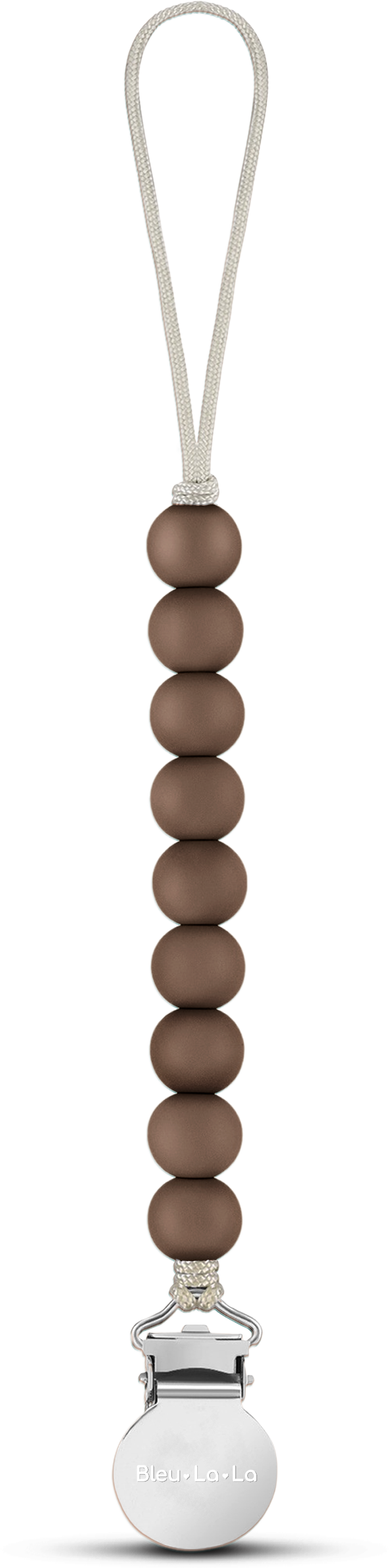 Lulababe Pacifier Clip: Tan