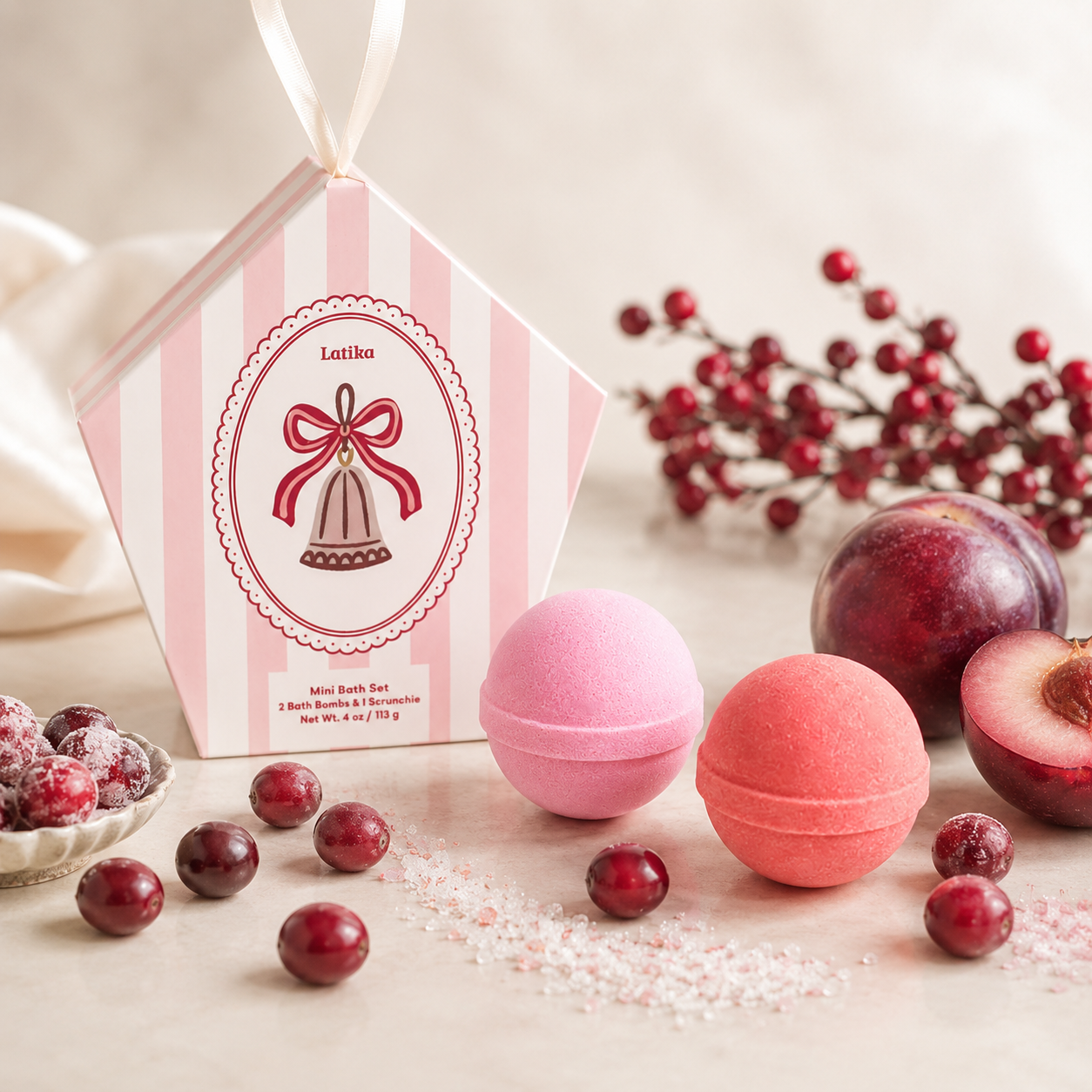 Mini Bath Bomb Gift Set -  Bell Christmas Stocking Stuffer