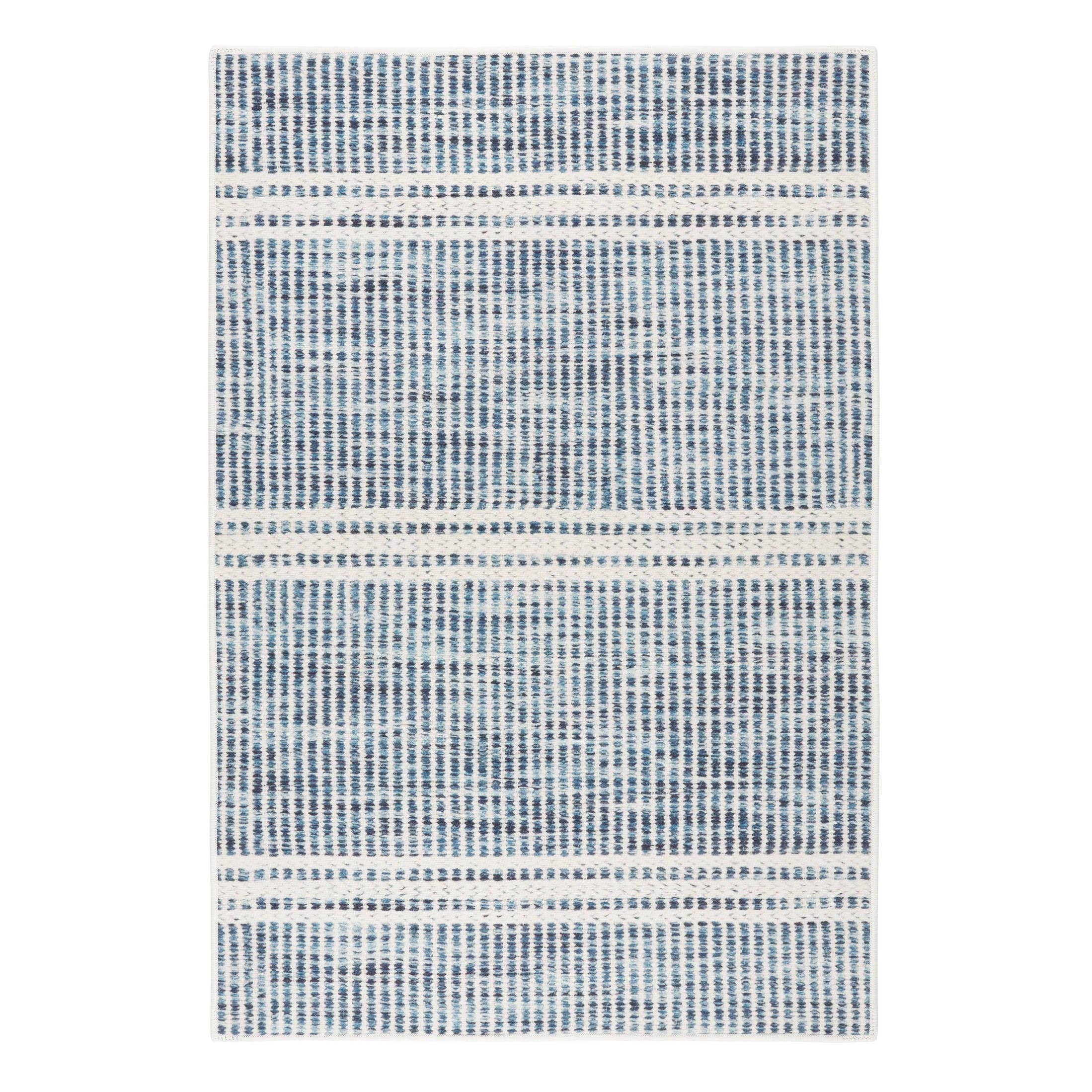 Malta Machine Washable Rug | Blue: 2' x 3'