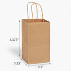 Brown Kraft Paper Retail Shopping Bags: 100 Pack / Vogue 16x6x12.5"