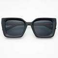 Coco Acetate Womens Square Sunglasses : Black