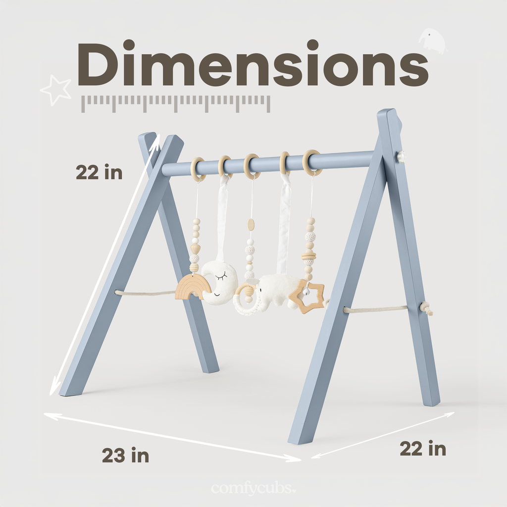Sage :Wooden Baby Play Gym, Baby Activity Gym by Comfy Cubs: