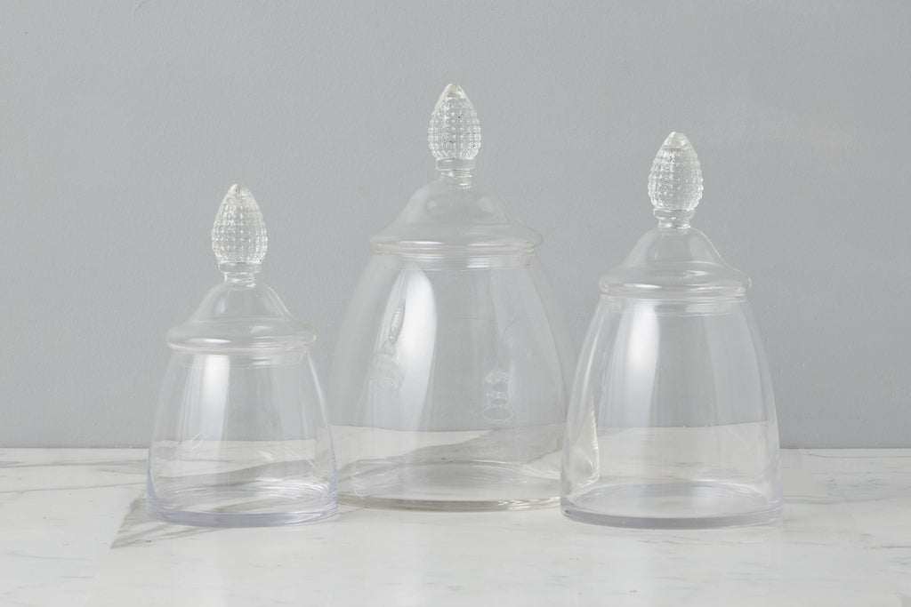 Glass Teardrop Jar, Lid, Small