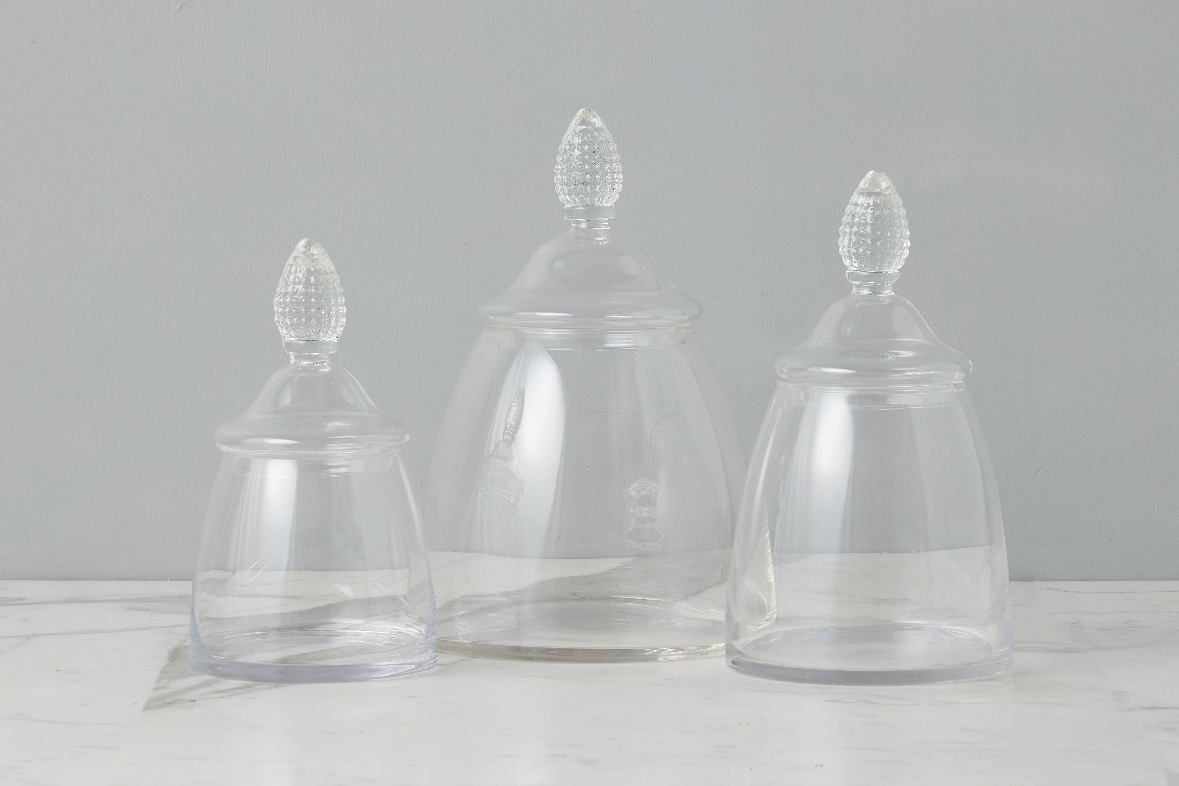 Glass Teardrop Jar, Lid, Medium
