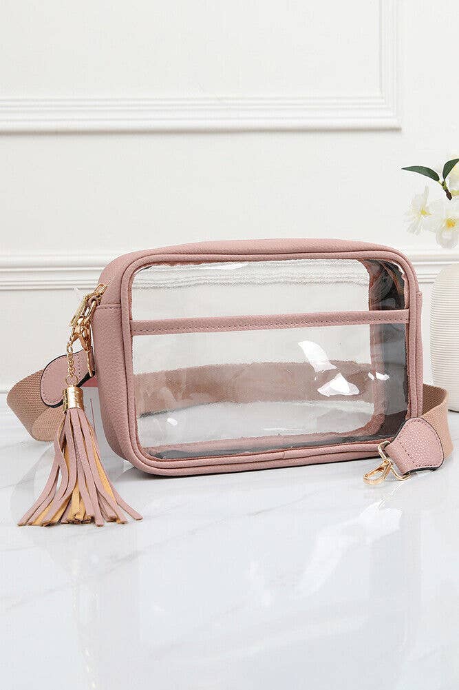 Game Day Stadium Rectangle Clear Bags: Navy