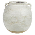 Pot with Handles, Ceramic, White - Lrg