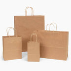 Brown Kraft Paper Retail Shopping Bags: 100 Pack / Vogue 16x6x12.5"