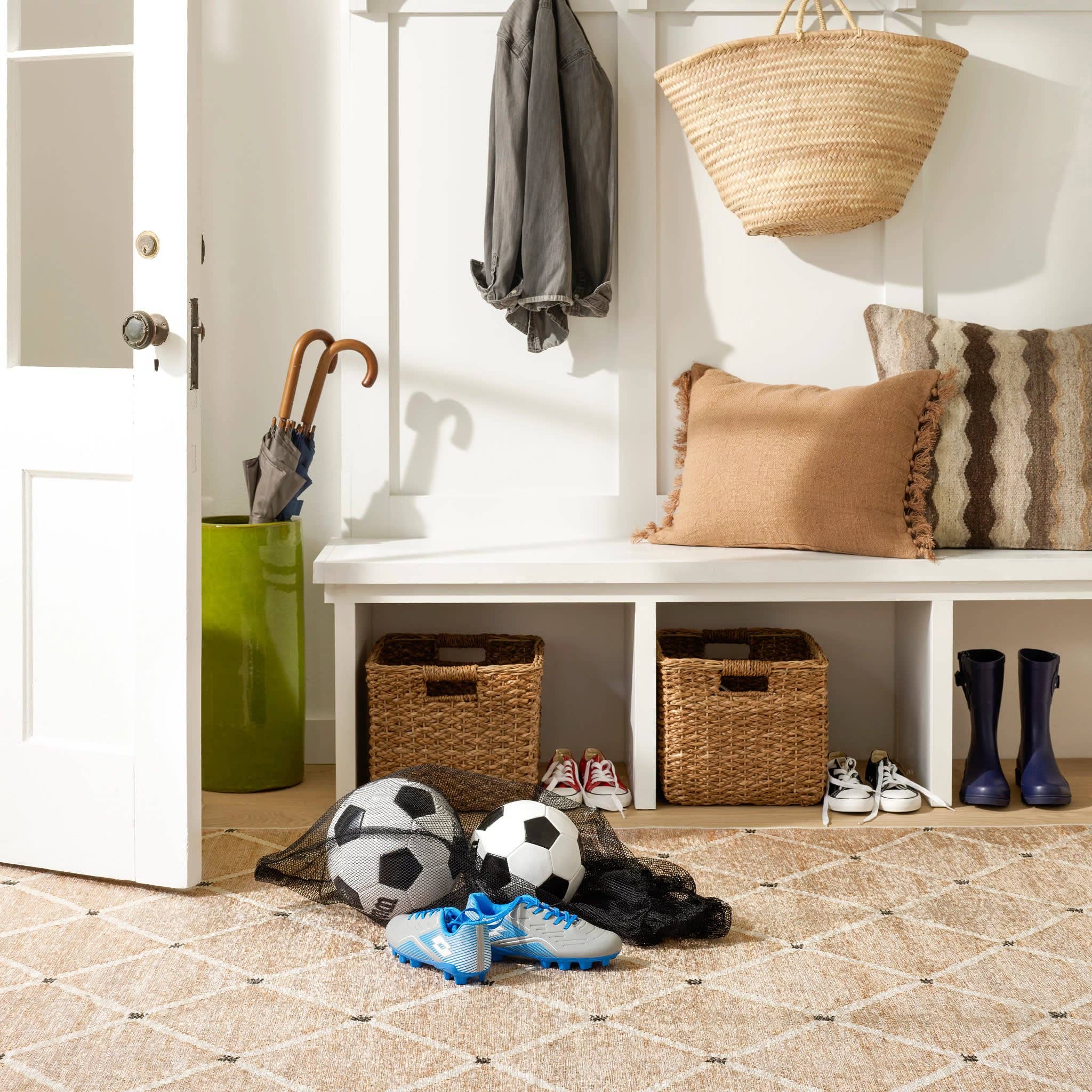 Kali Machine Washable Rug | Natural: 2' 6" x 8'