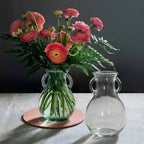6 1/4" Small French Country Glass Vase