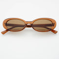 Mimi Acetate Oval Sunglasses : Brown