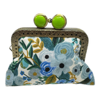 Kiki & Syds Mini Clutch Coin Purse - Blue Skies : Lemon