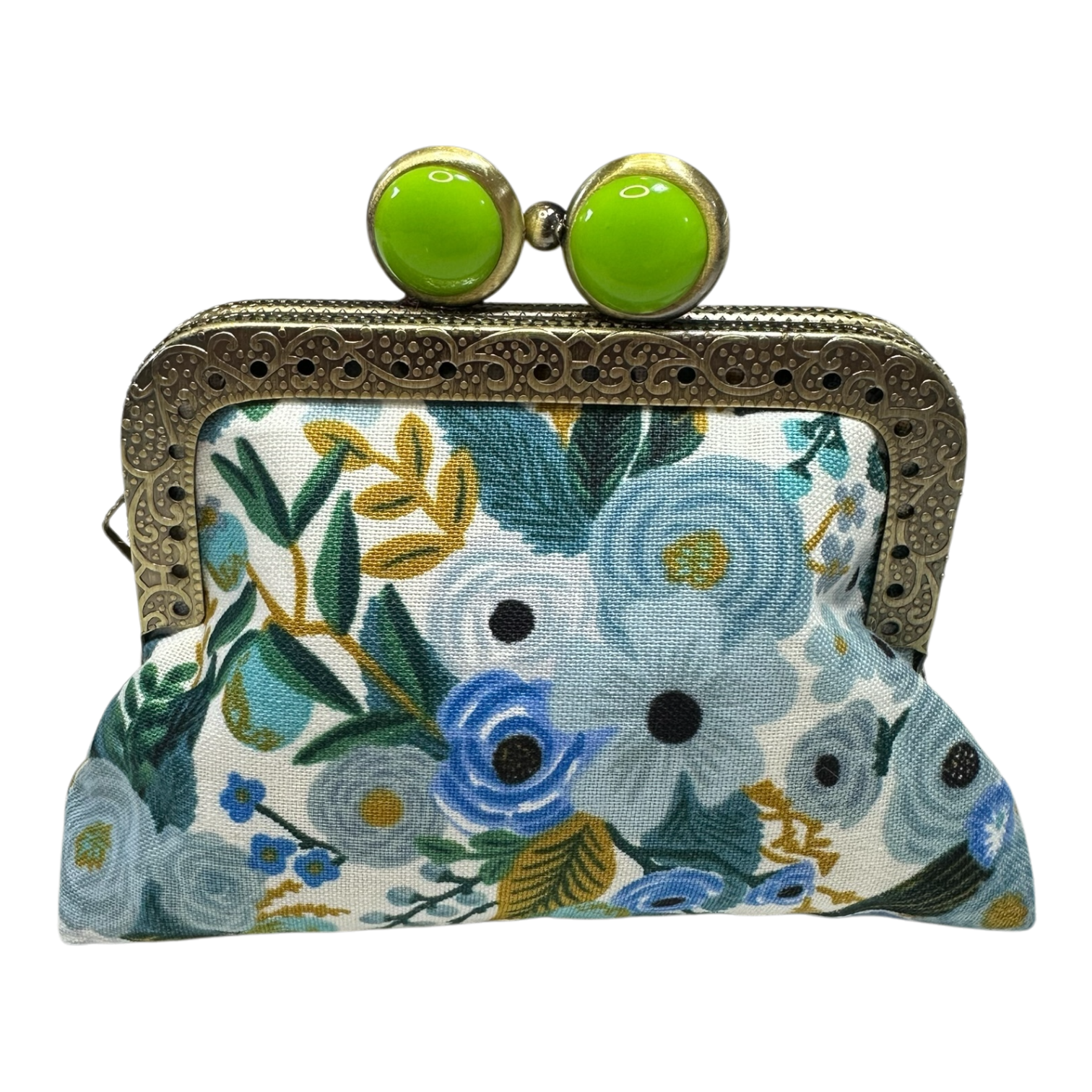 Kiki & Syds Mini Clutch Coin Purse - Blue Skies : Lemon