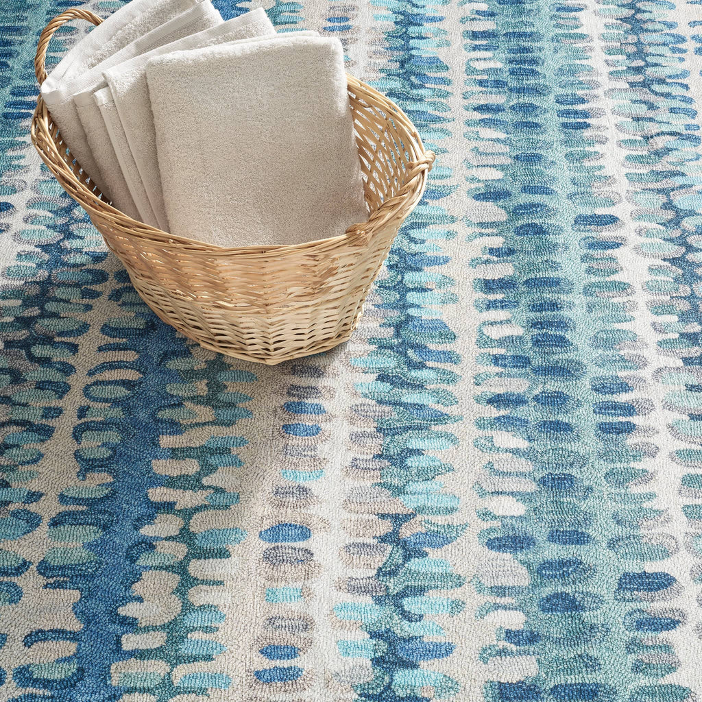 Paint Chip Machine Washable Rug | Blue: 2' 6" x 8'
