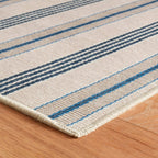 Nimes Ticking Machine Washable Rug | Neutral: 2' x 3'