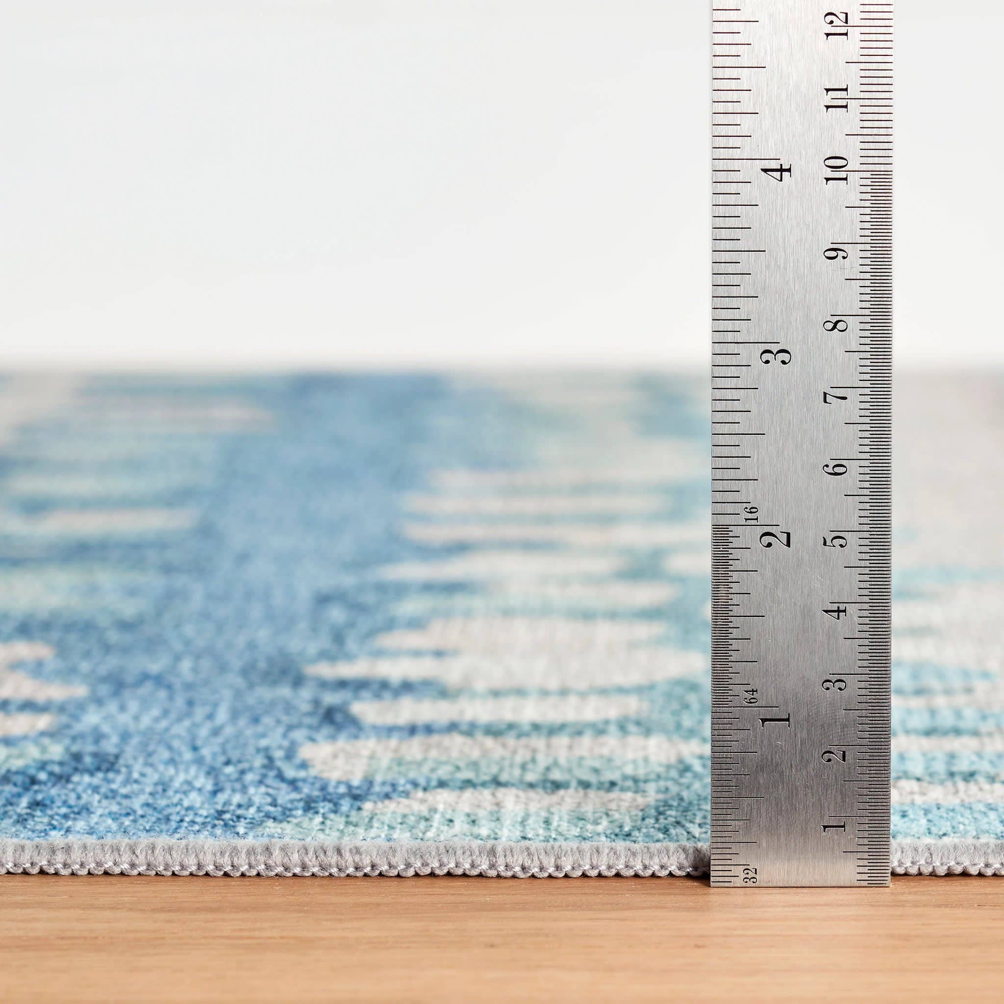 Paint Chip Machine Washable Rug | Blue: 2' x 3'