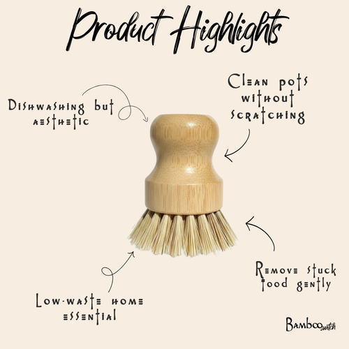 Bamboo Pot Scrubber | Kitchen |