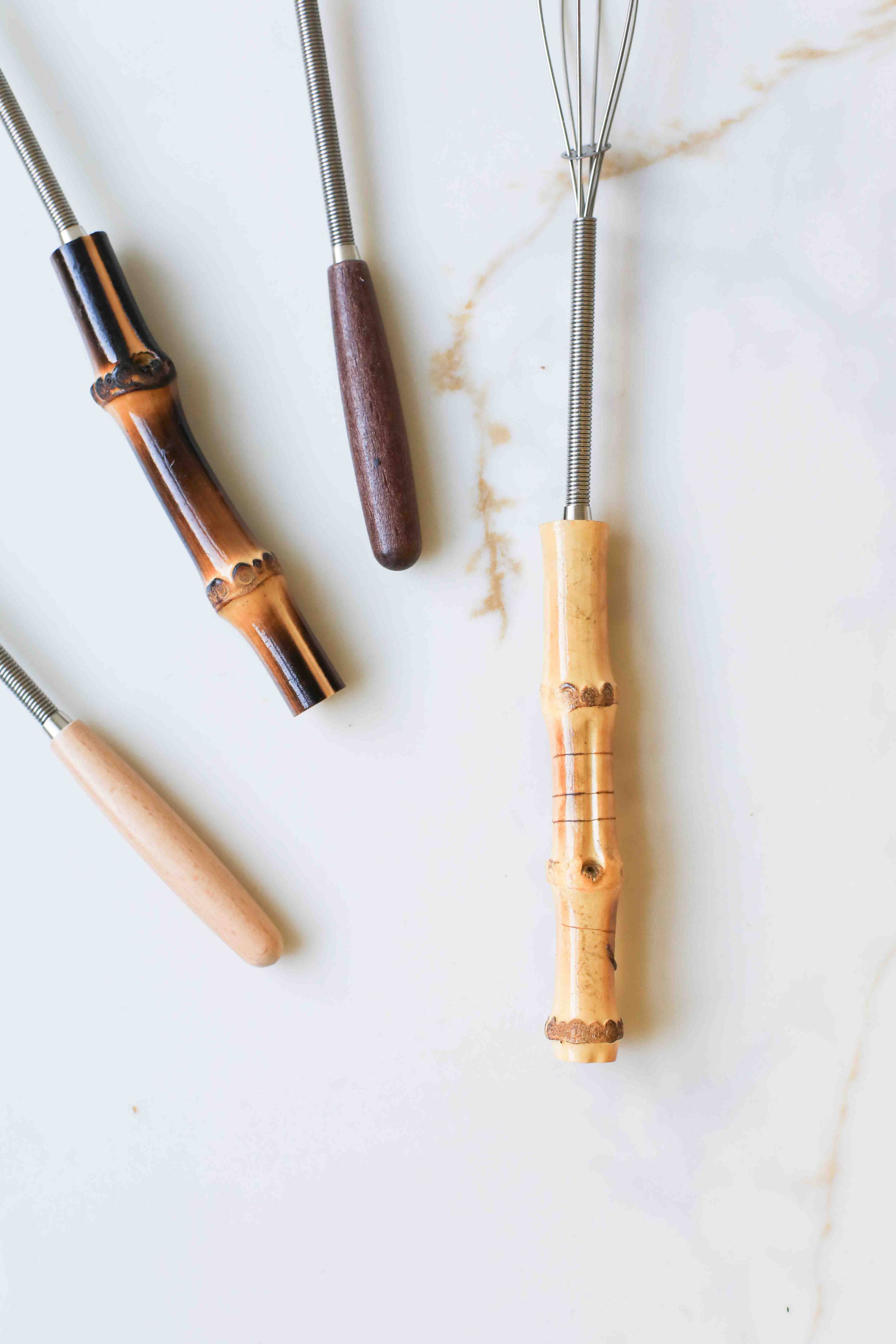 Vintage Mini Whisk with Wood Handle: YW - L