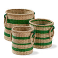 Ula Basket  Green Multi Sea Grass Summer