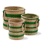 Ula Basket  Green Multi Sea Grass Summer