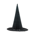 HAL1341 - Natural Rattan Witch Hat - 18"