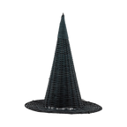 HAL1341 - Natural Rattan Witch Hat - 18"