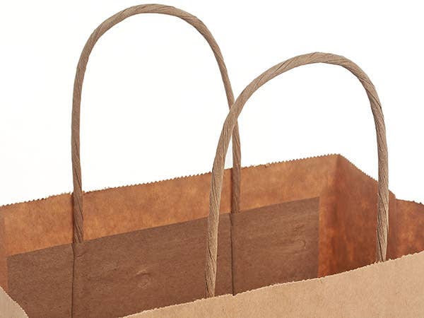 Brown Kraft Paper Retail Shopping Bags: 100 Pack / Vogue 16x6x12.5"