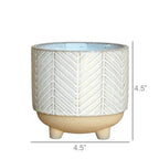 Ramos Chevron Cachepot, Stoneware - 4