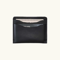 Full-Grain Leather Card Wallet – Slim Minimalist: Black