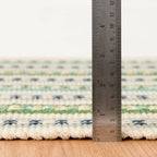 Long Slade Handwoven Cotton Rug | Teal: 2' x 3'