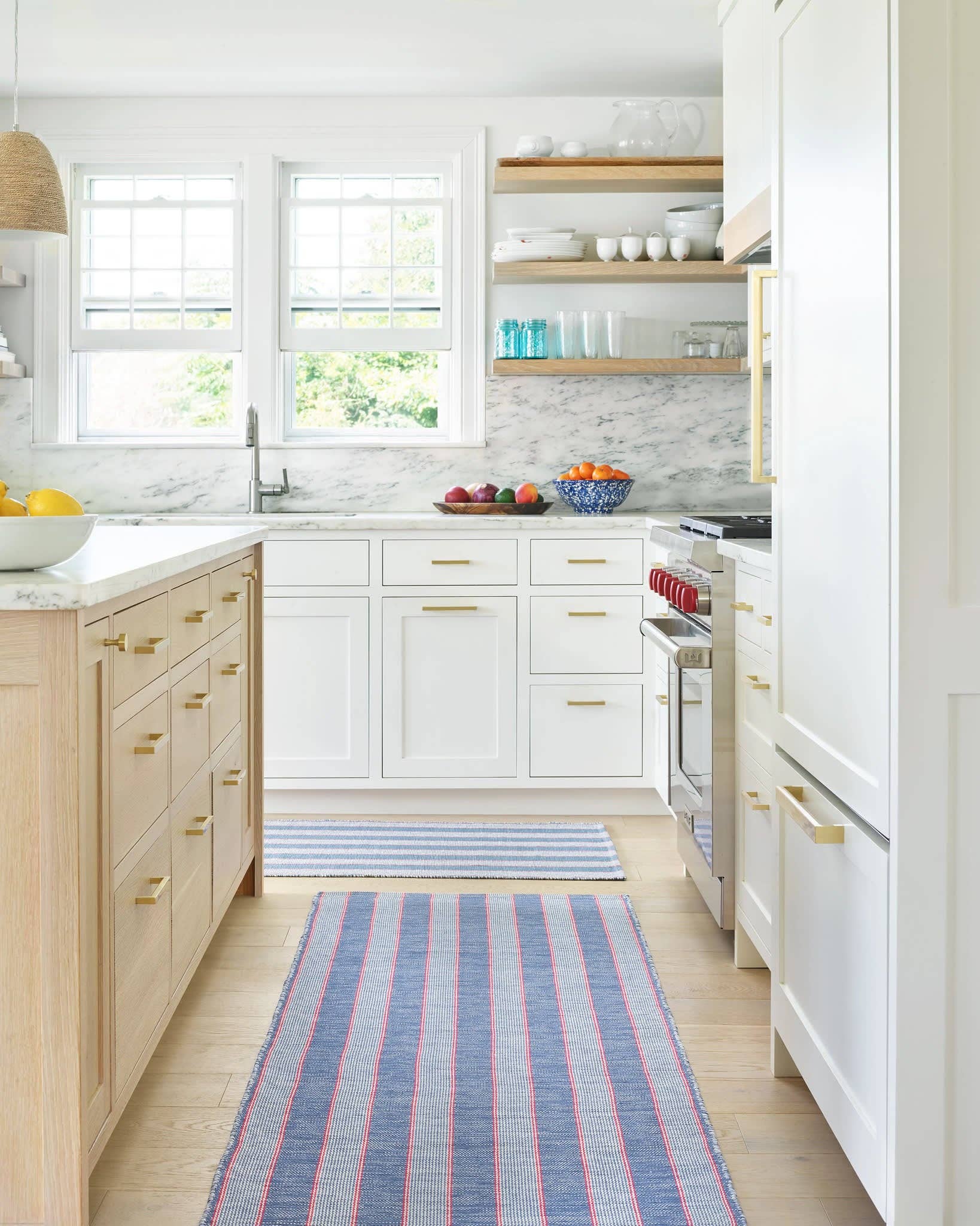 Hillsgrove Stripe Handwoven Cotton Rug | Denim: 2' x 3'