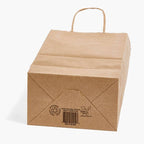 Brown Kraft Paper Retail Shopping Bags: 100 Pack / Vogue 16x6x12.5"