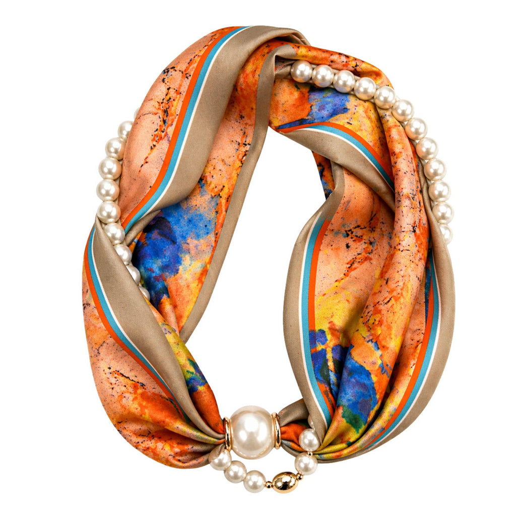 Luxe Pearl Scarf Necklace: AI