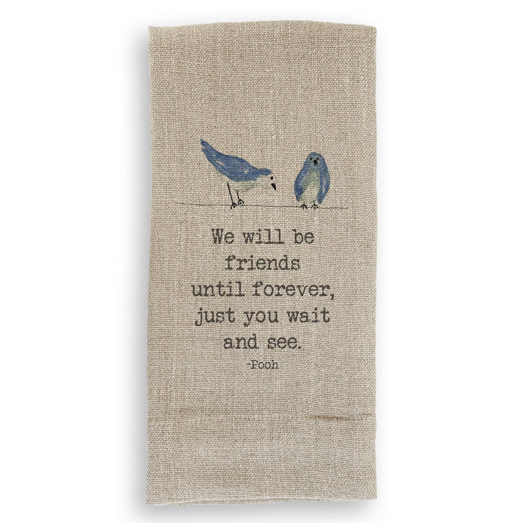 We Will Be Friends with Birds: Dishtowel