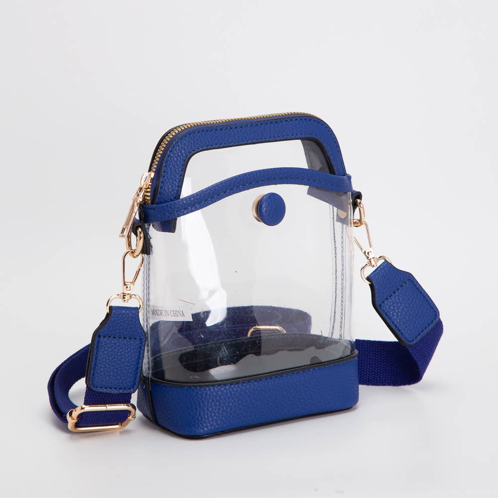 Game Day Stadium Button Style Clear Bags: Gold
