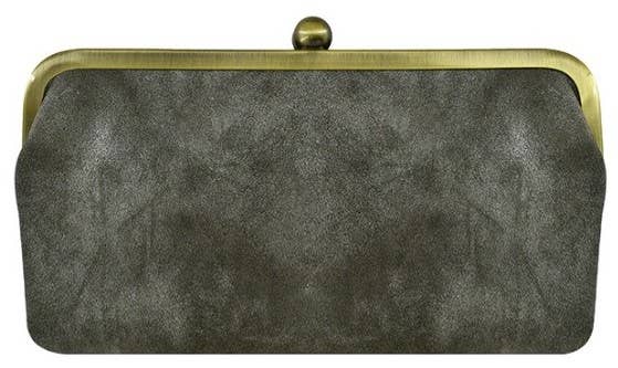Karen Kiss Lock Clutch Bag: Ivory