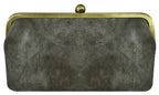 Karen Kiss Lock Clutch Bag: Tan
