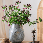 Artificial Fruit Alpine Blueberry Stem 22.4" Tall Silk Plant: Red / One Stem