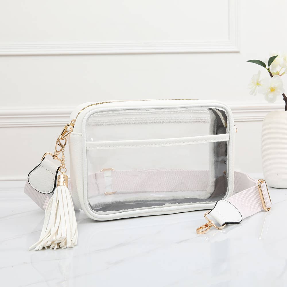 Game Day Stadium Rectangle Clear Bags: Navy