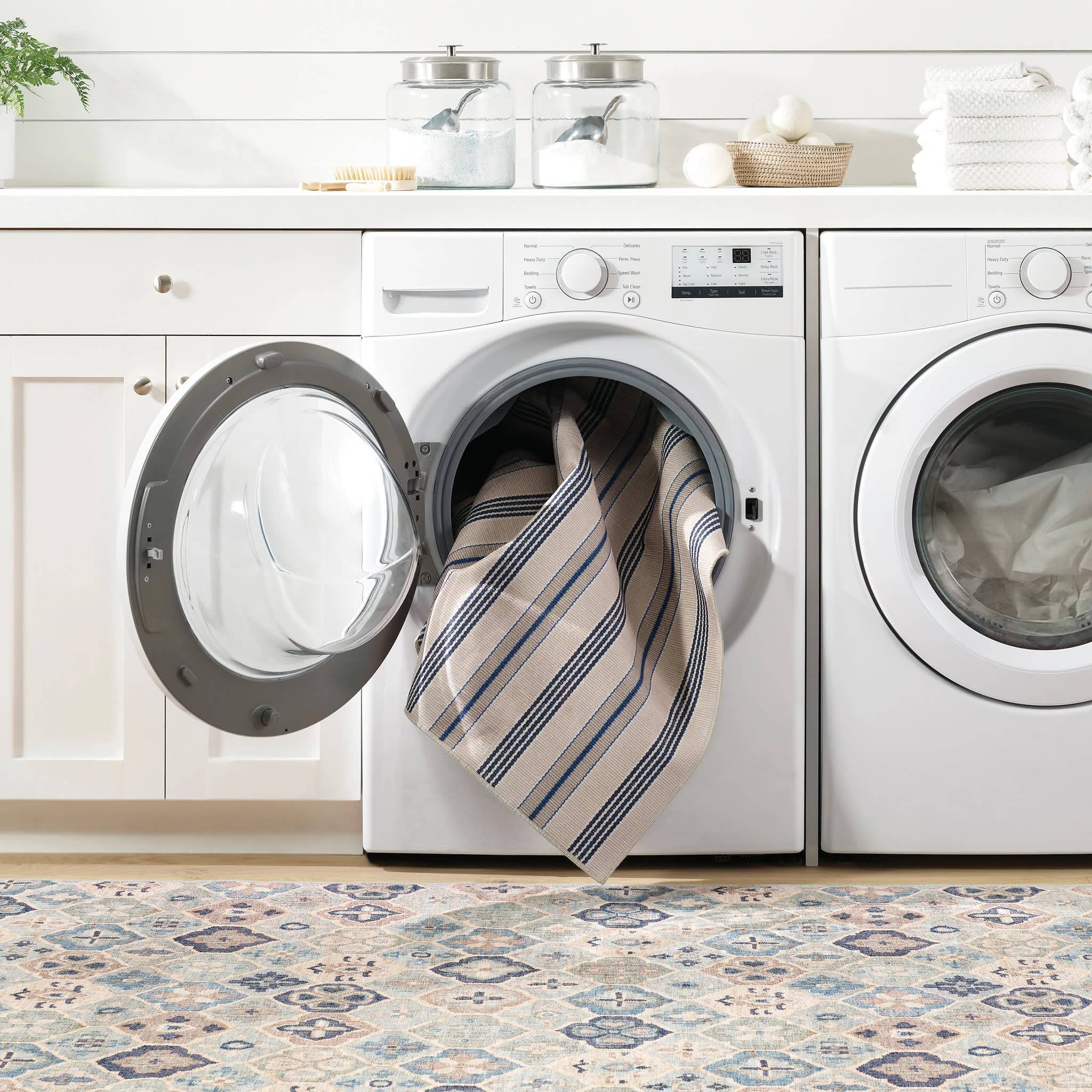 Pali Machine Washable Rug | Blue: 3' x 5'