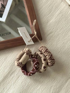 Winter Patterned Thick Seamless Hair Ties (Set of 4): Assorted