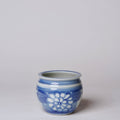 Hand Painted Floral Blue and White Porcelain Small Pot
