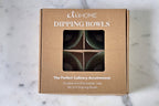 Glass Dipping Bowls, Set of 4, Spruce Green