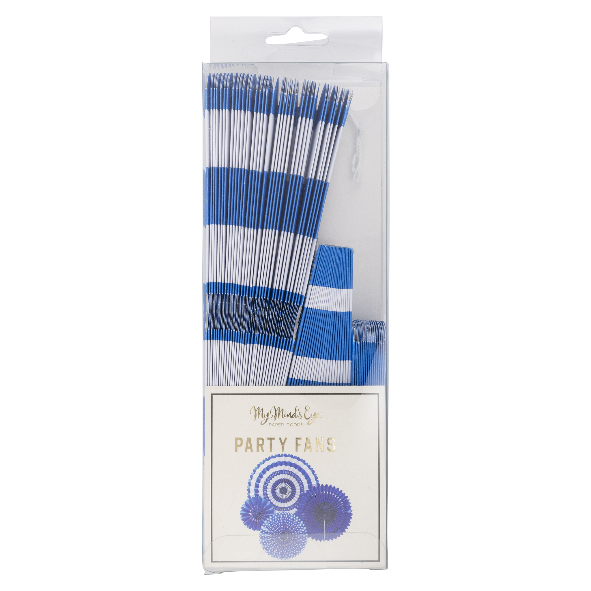 PLFN04 - Blue and White Party Fan Set