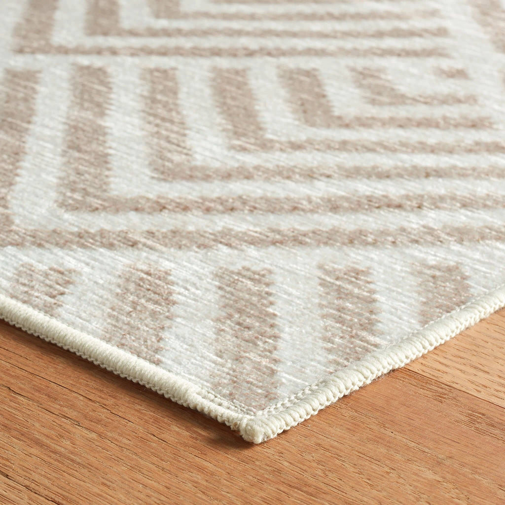 Cleo Machine Washable Rug | Cement: 4' x 6'